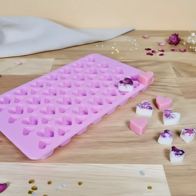 Moule décoration Amas de cœurs - Silicone
