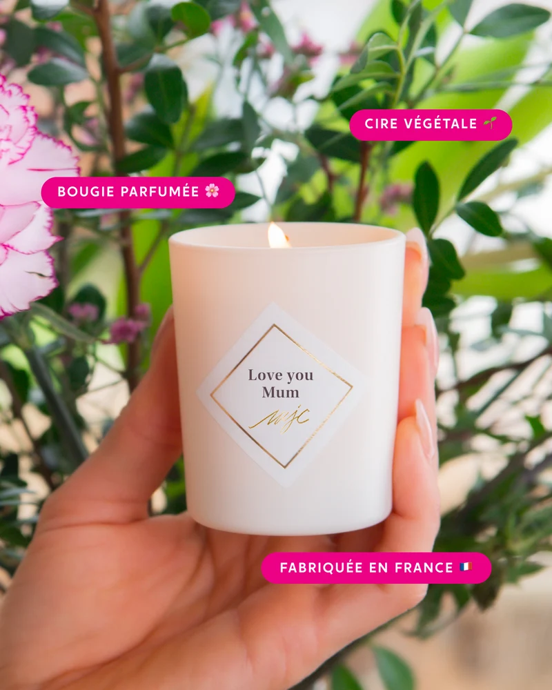 Petite bougie parfumée Love you Mum