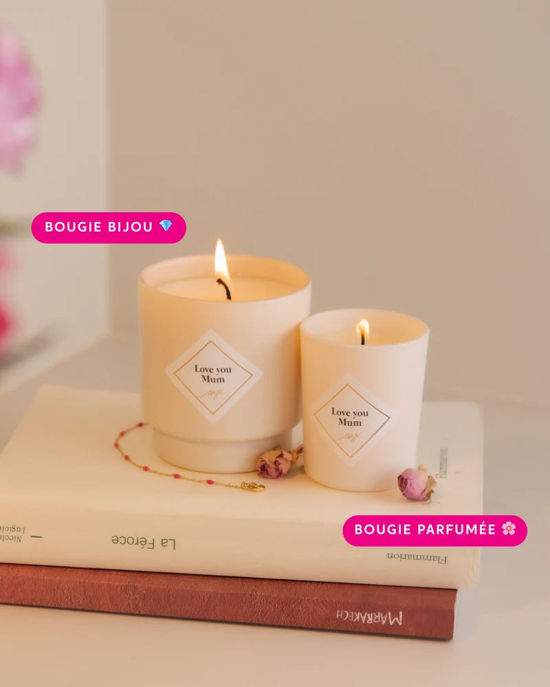 Petite bougie parfumée Love you Mum