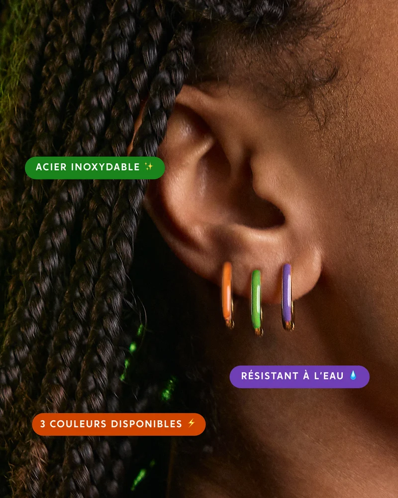 Bougie bijou boucle d'oreille Néon