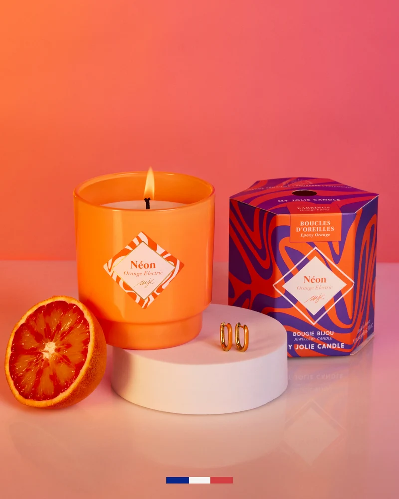 Bougie bijou Orange Electric