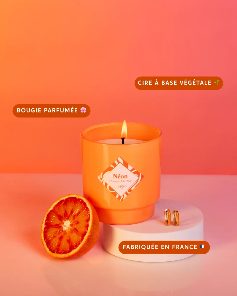 Bougie bijou Orange Electric