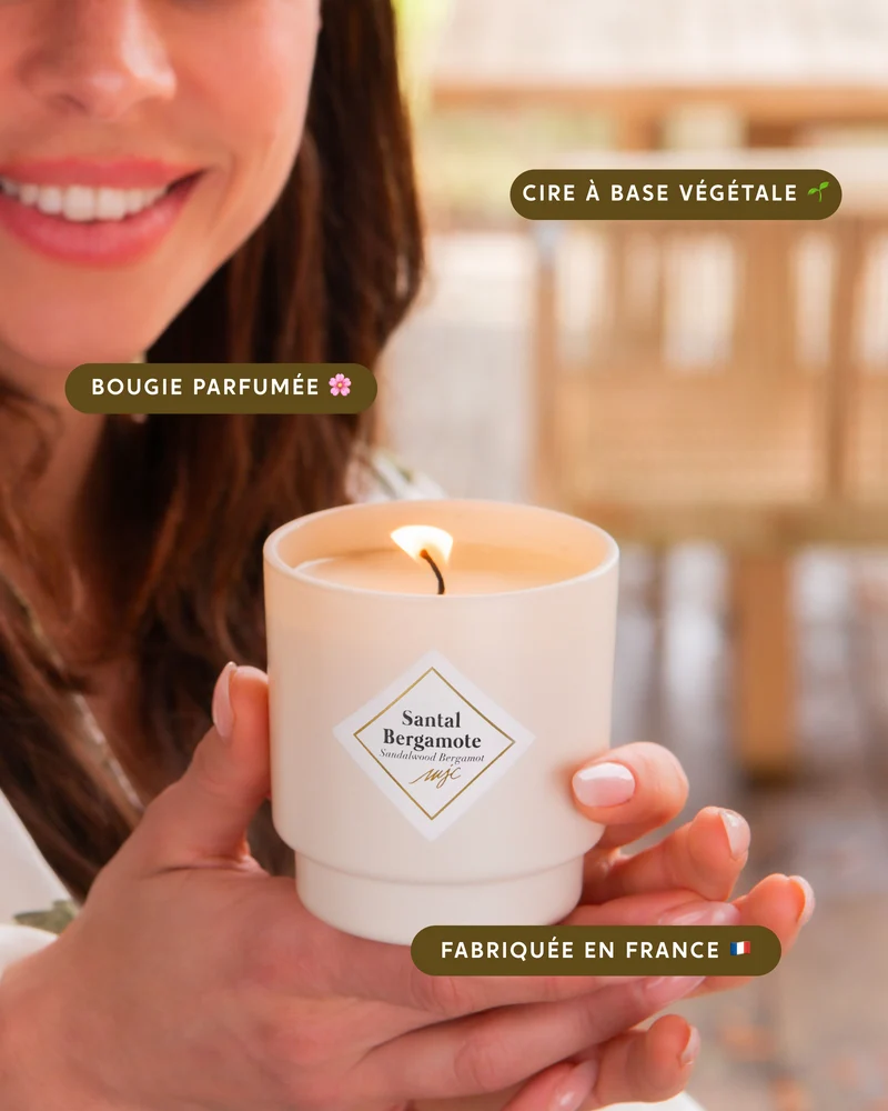 Bougie parfumée Santal Bergamote