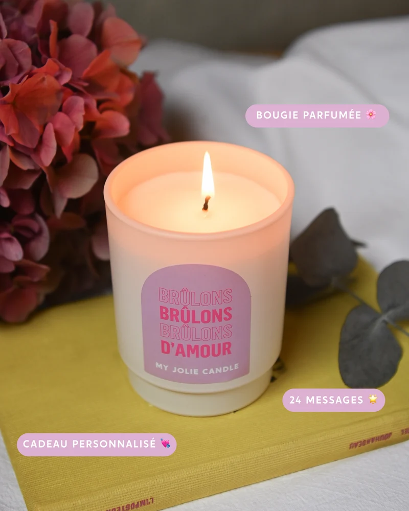 Bougie parfumée - Brûlons d'amour