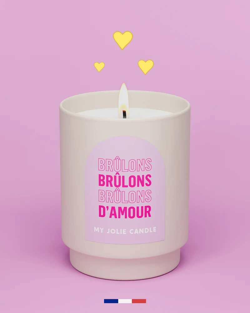 Bougie parfumée - Brûlons d'amour