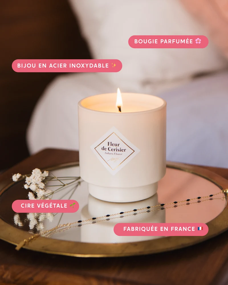 Bougies bijoux bracelet perles