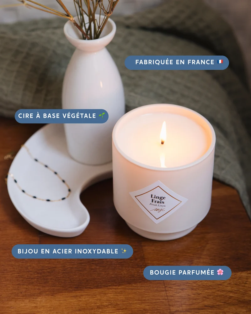 Bougie bijou Linge Frais