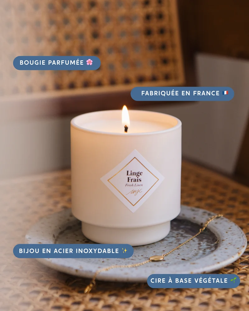 Bougie bijou surprise Linge Frais
