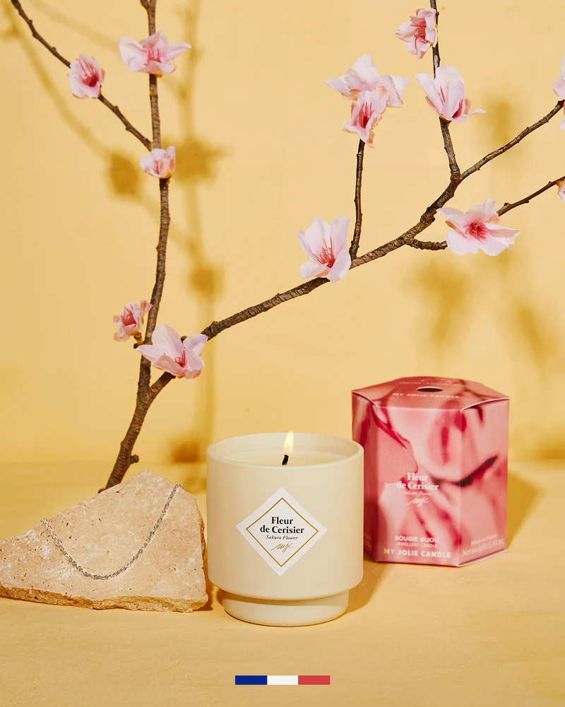 Bougie bijou surprise Fleur de Cerisier