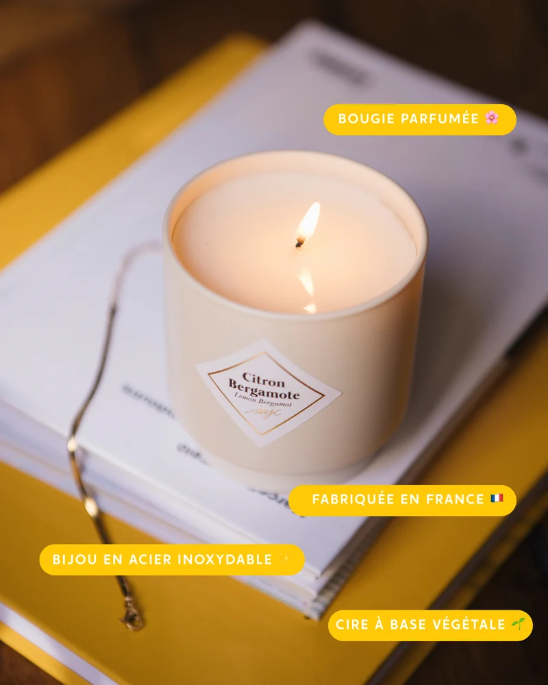 Bougie bijou surprise Citron Bergamote
