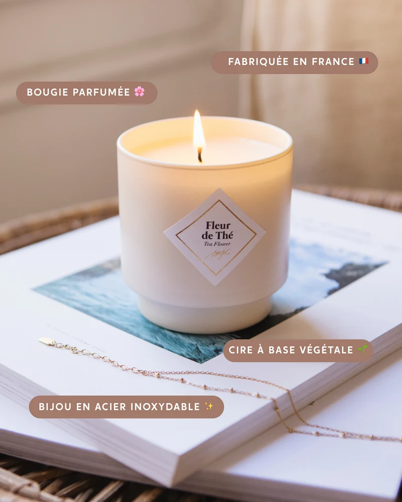 Bougie bijou surprise Fleur de Thé