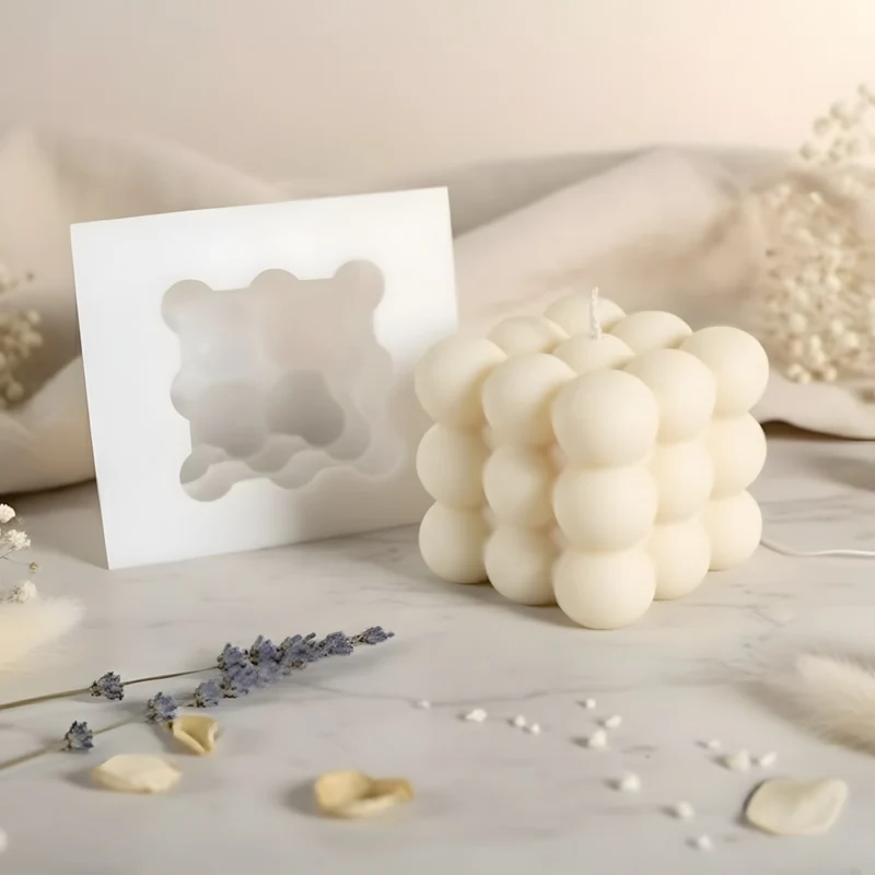 Moule bougie Cube - Silicone