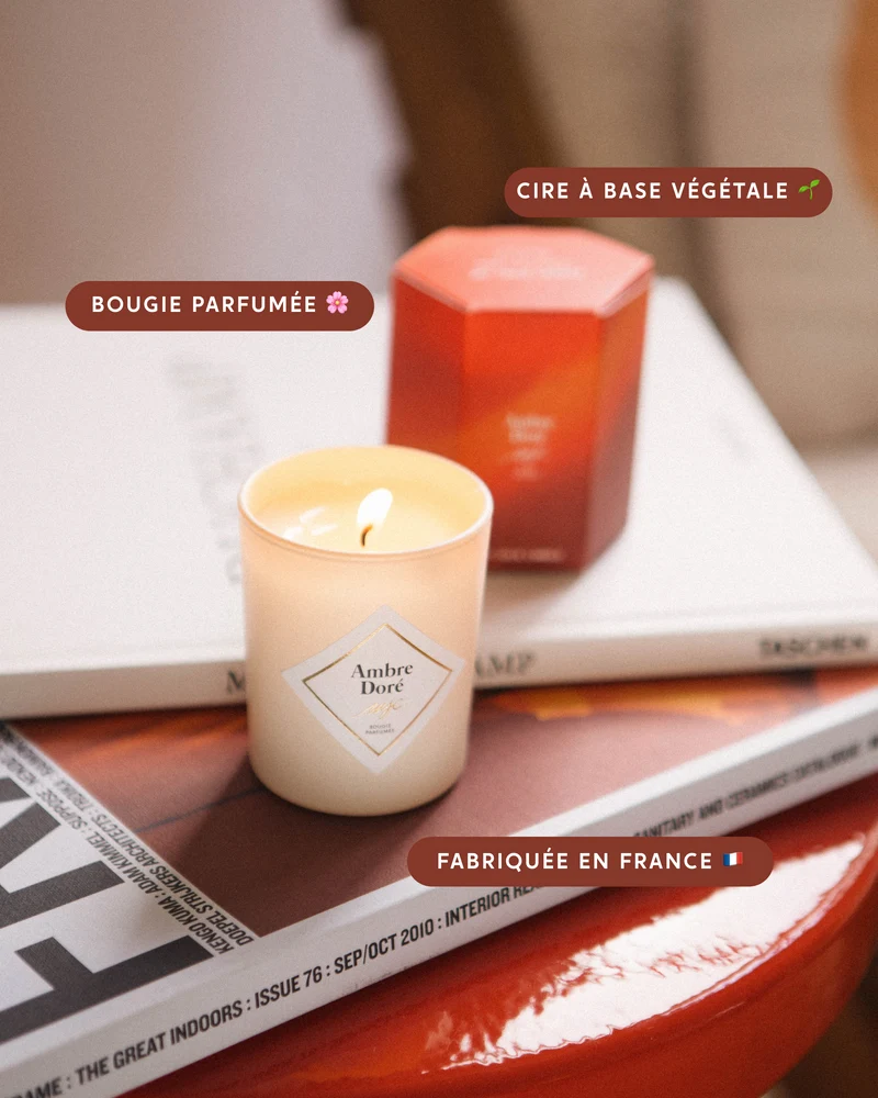 Petite bougie Ambre Doré