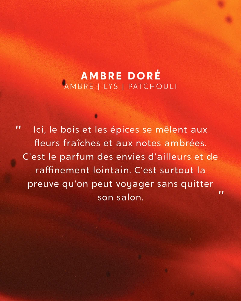 Petite bougie Ambre Doré