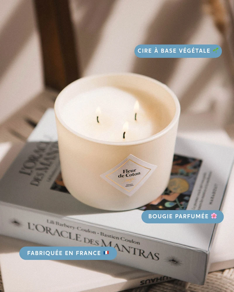 Grande bougie Fleur de Coton