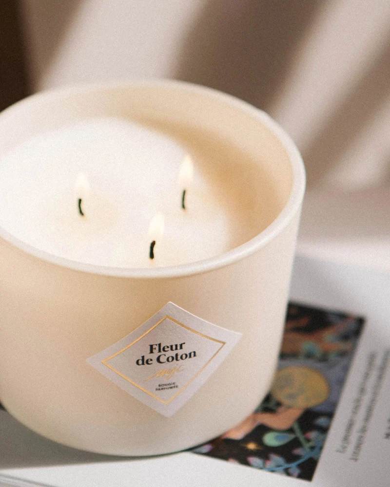 Grande bougie Fleur de Coton
