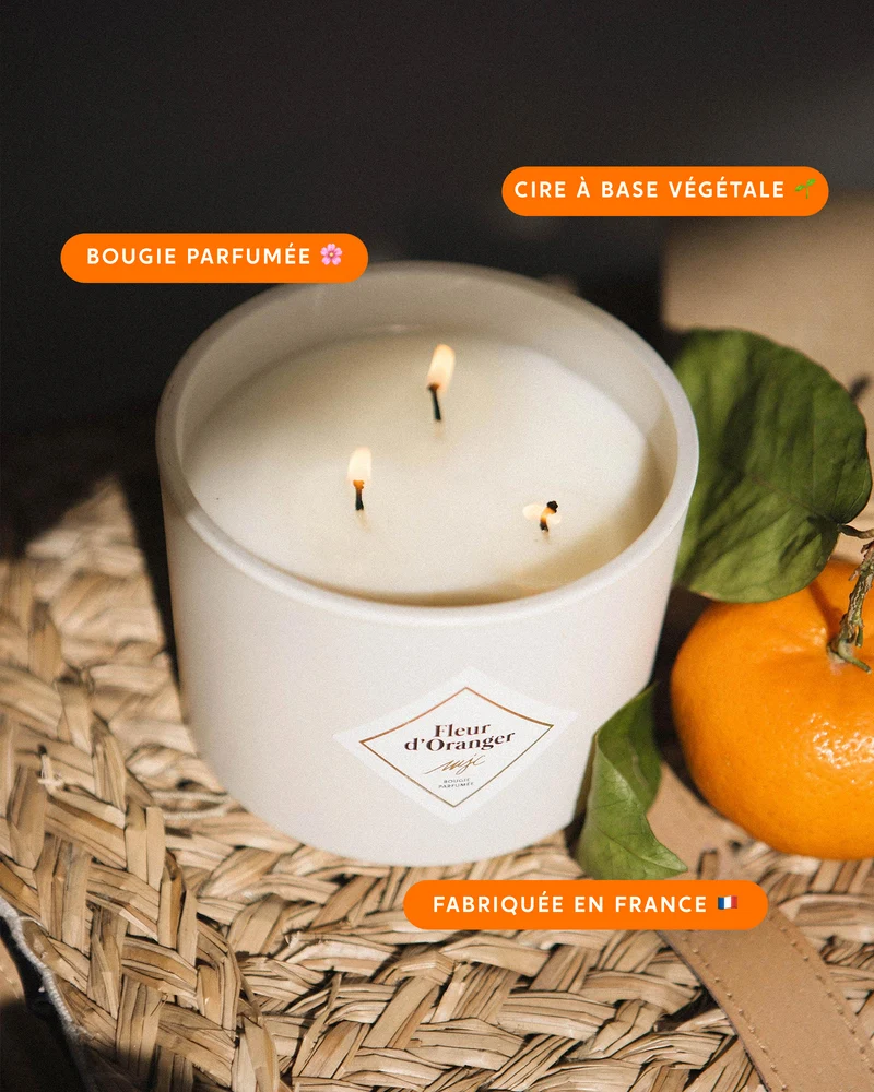 Grande bougie Fleur d'Oranger