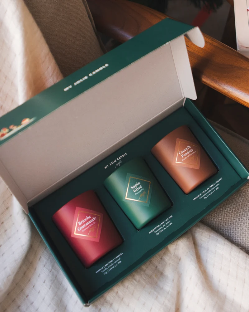 Coffret trio de bougies Noël 2024