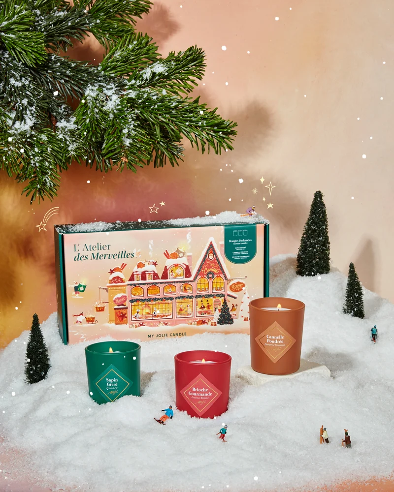 Coffret trio de bougies Noël 2024