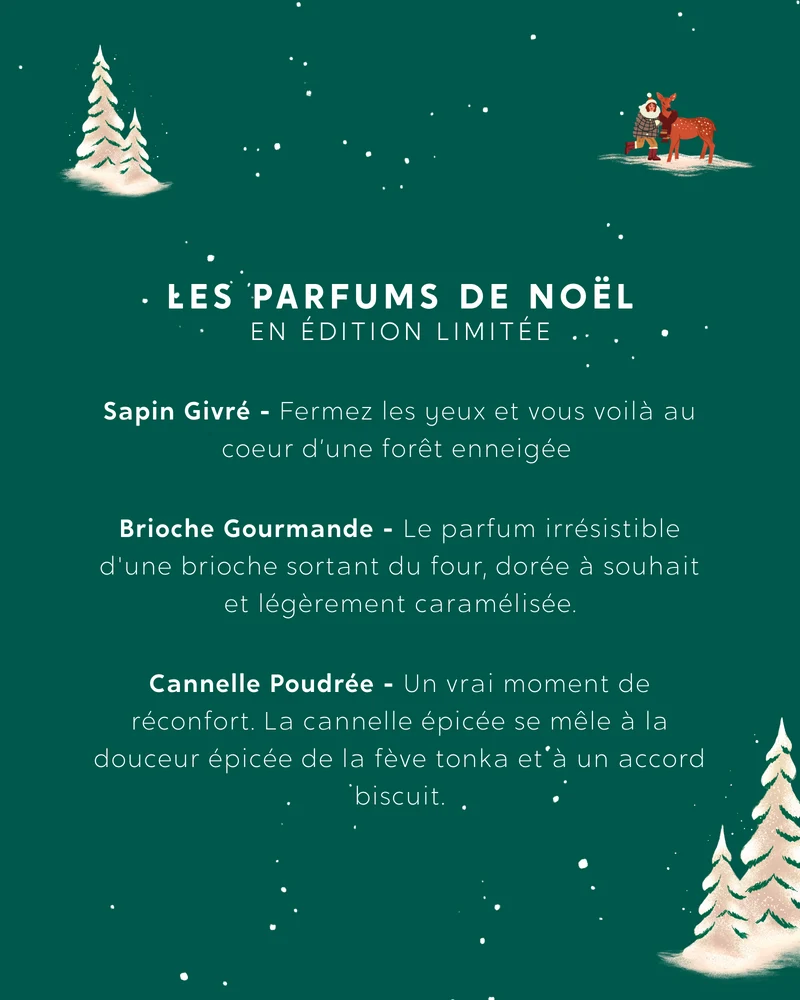 Coffret trio de bougies Noël 2024