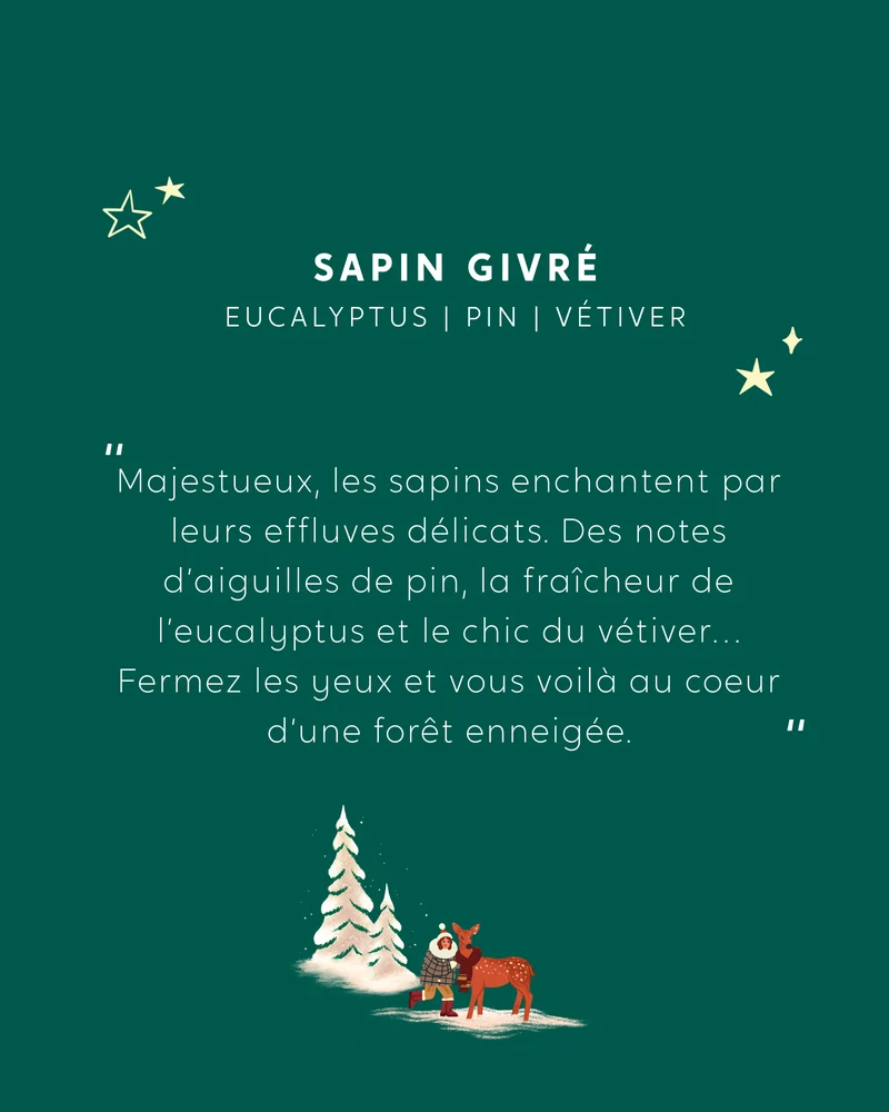 Bougie bijou Sapin Givré