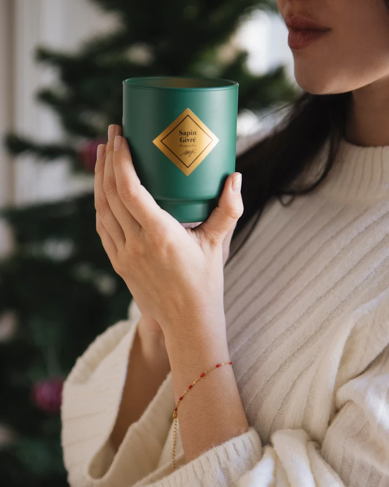 Bougie bijou Sapin Givré