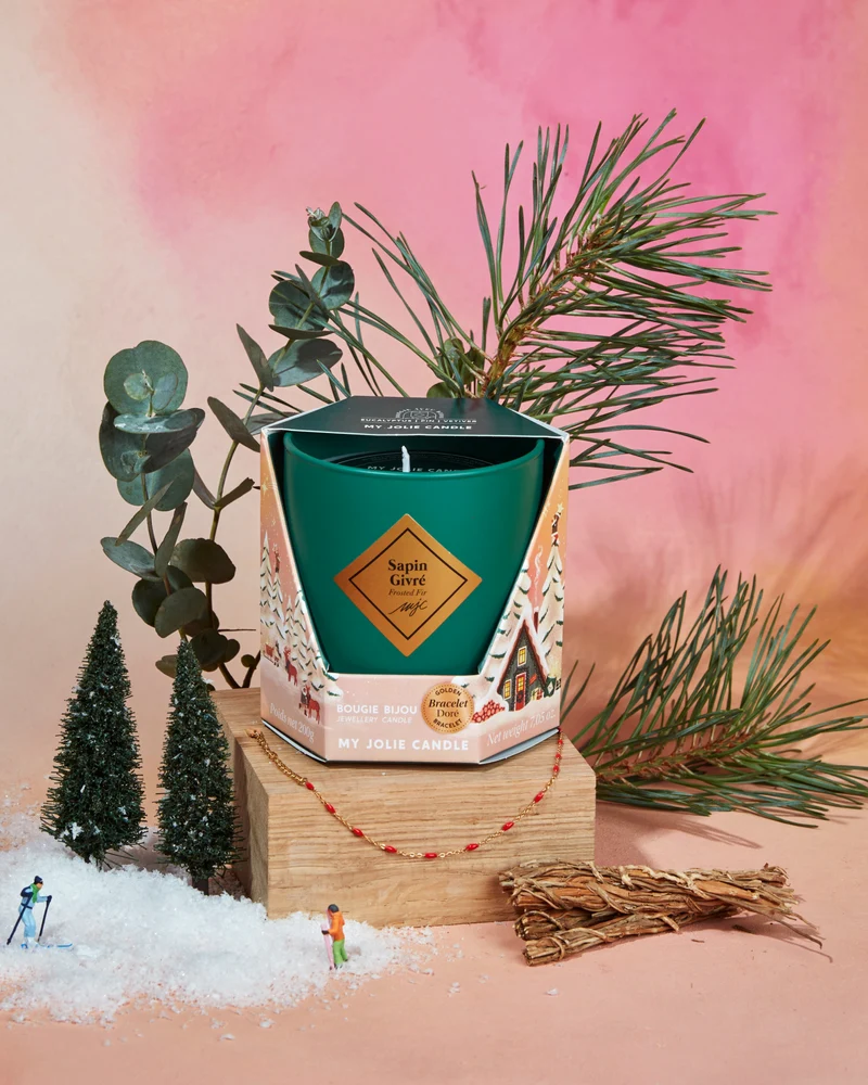 Bougie bijou Sapin Givré