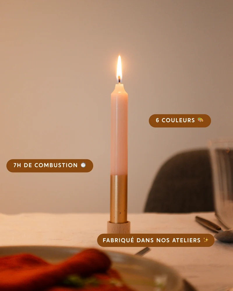 Bougies Bicolores - Nude & Or