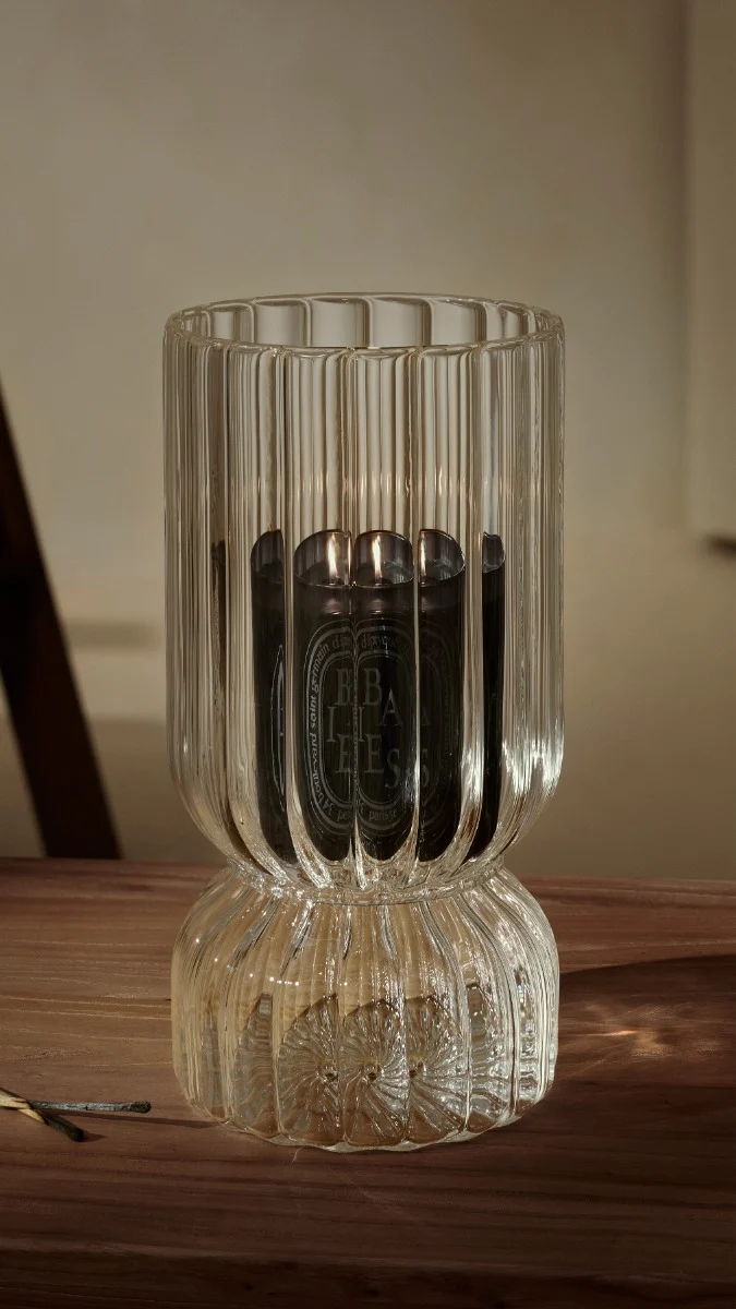 Photophore Côtes Plates - Pour bougies modèle classique et moyen modèle