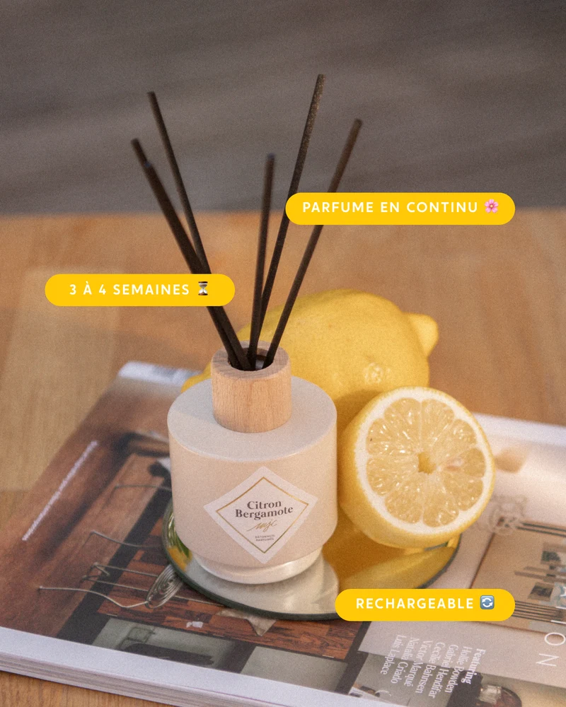 Bâtonnets parfumés Citron Bergamote