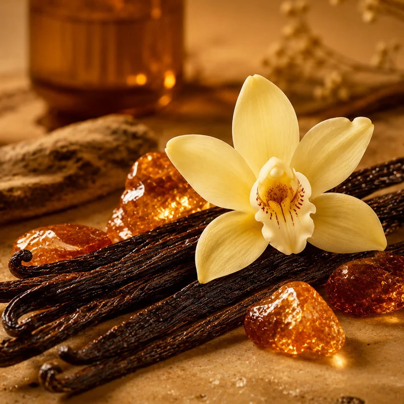 Ambre vanille - Parfum pour bougie