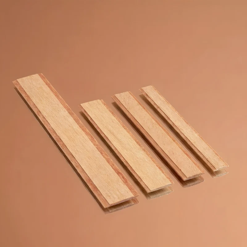 Mèches en bois plates et doubles pour bougies