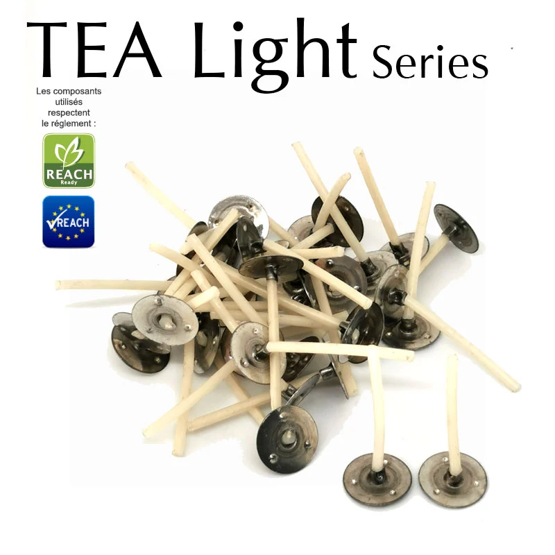 Mèches TEA LIGHT cirées en coton pour bougies chauffe-plat
