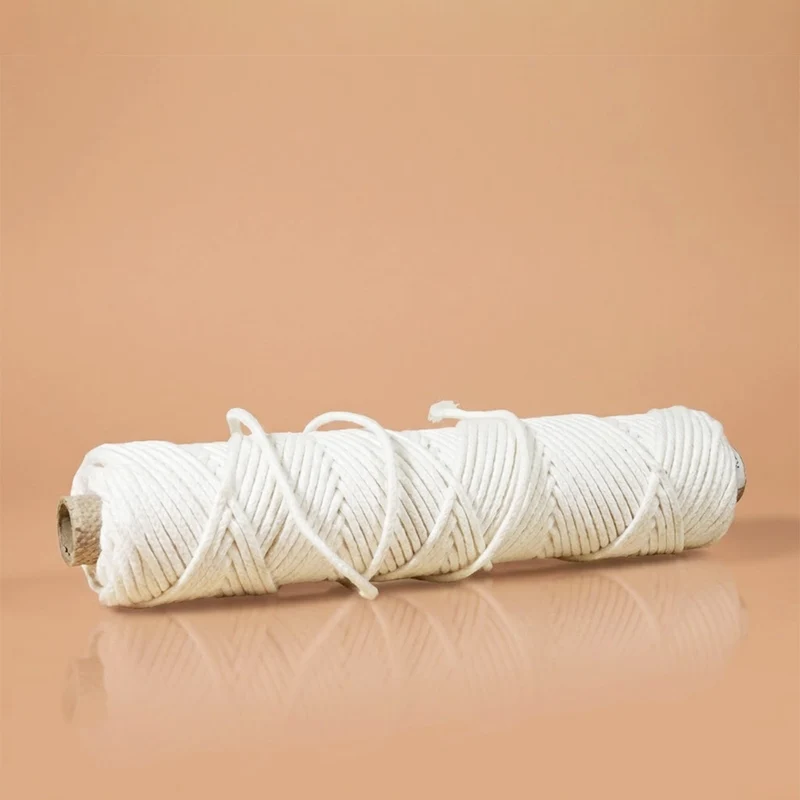 Mèches rondes en coton pour bougies