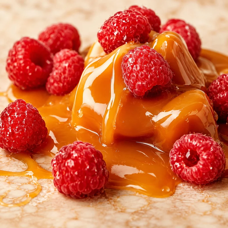 Framboise et caramel - Parfum pour bougie