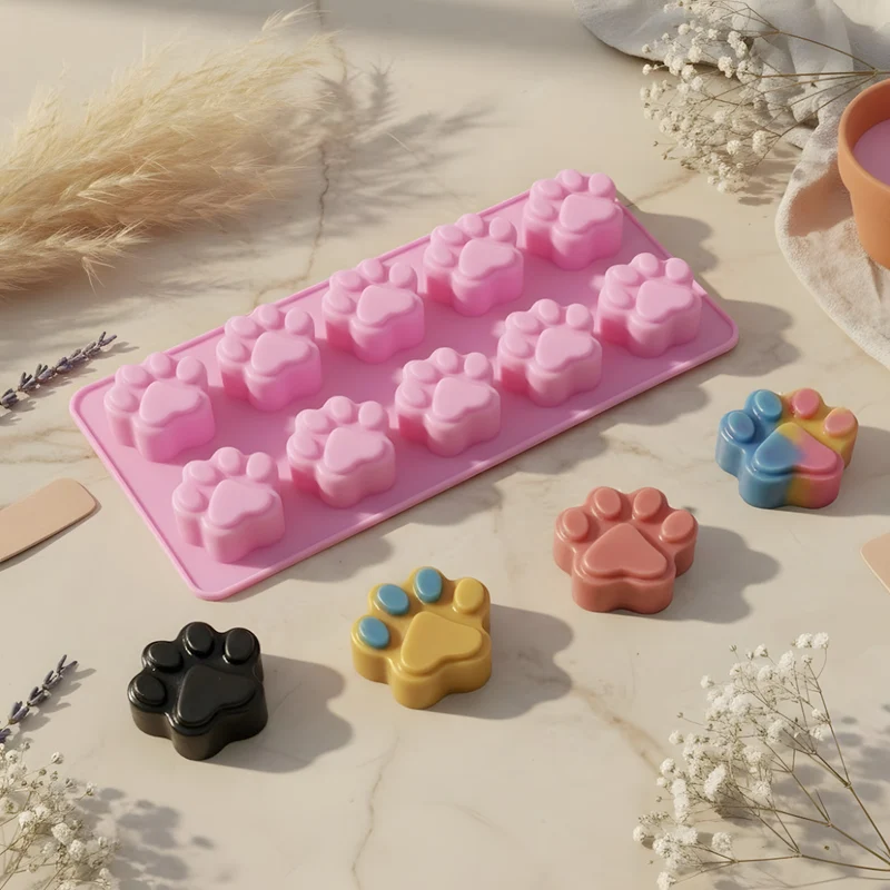 Moule fondant Pattes de chat - Silicone
