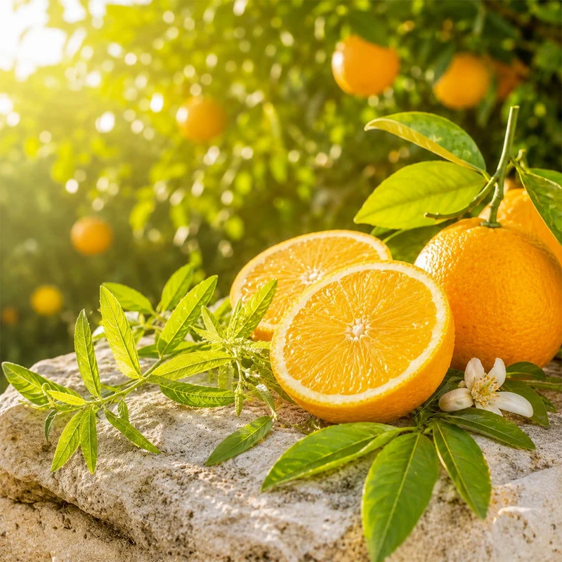 Verveine et orange sanguine - Parfum pour bougie