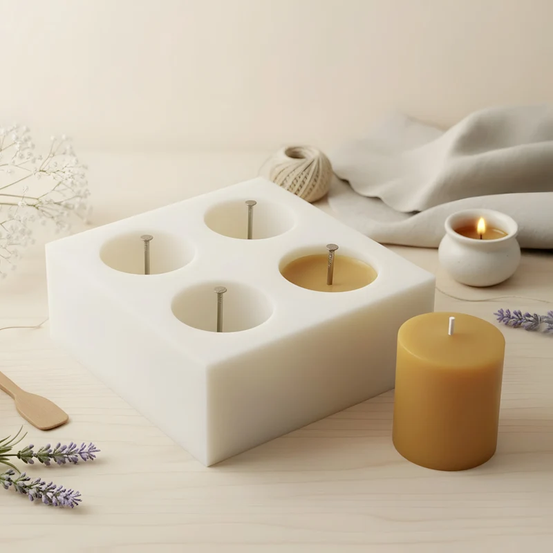 Moule 4 Bougies votives - Silicone