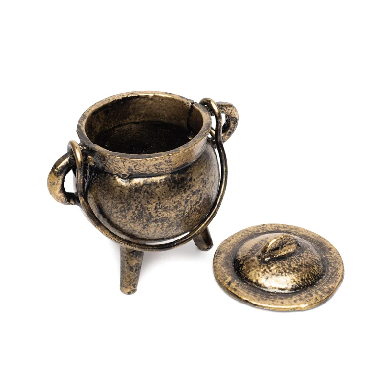 Cauldron (heksenketel) gietijzer goudkleurig
