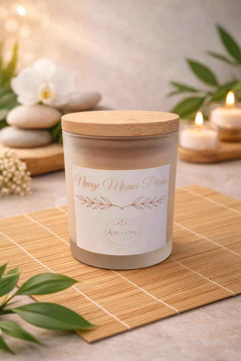Nuage Monoï Pêche - Bougie parfumée