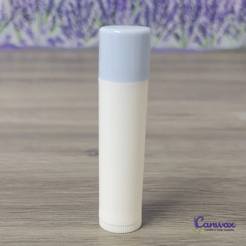 Lip Balm Tube White w/Blue Lid