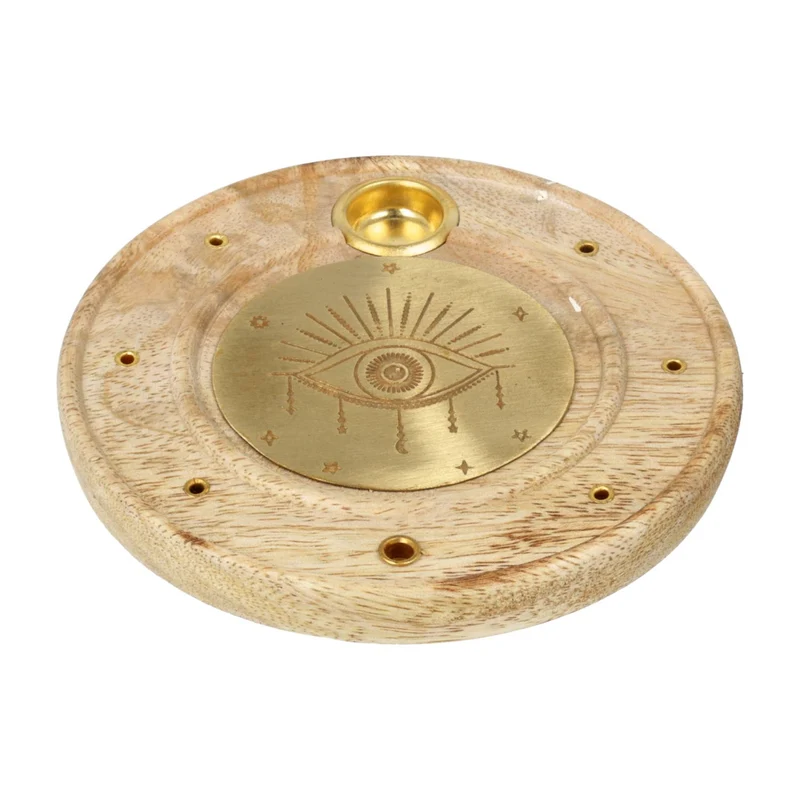 Wierookbrander rond Alziend Oog mangohout messing
