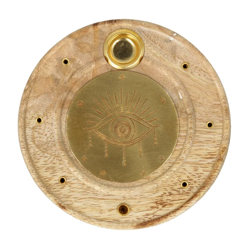Wierookbrander rond Alziend Oog mangohout messing