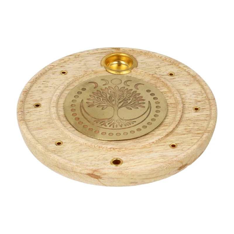Wierookbrander rond Levensboom mangohout messing
