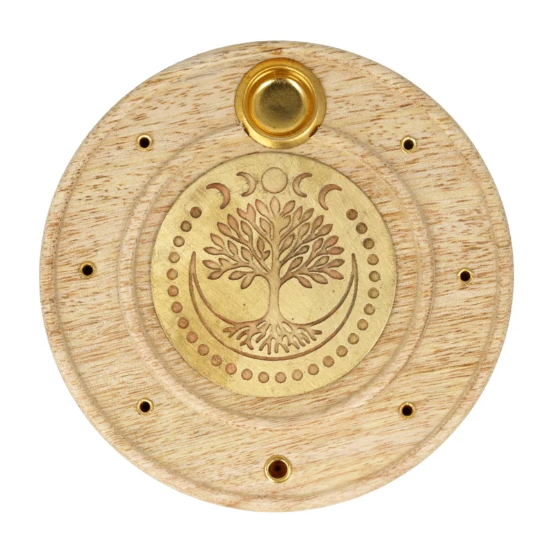 Wierookbrander rond Levensboom mangohout messing