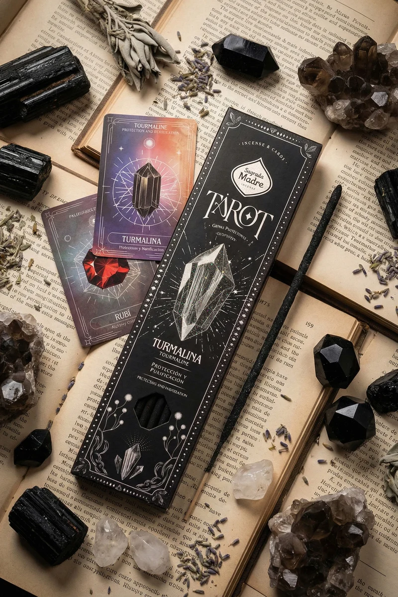 Sagrada Madre Tarot Gems wierook Toermalijn