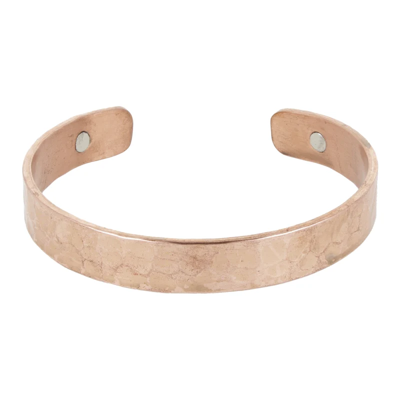 Armband koper gehamerd magnetisch