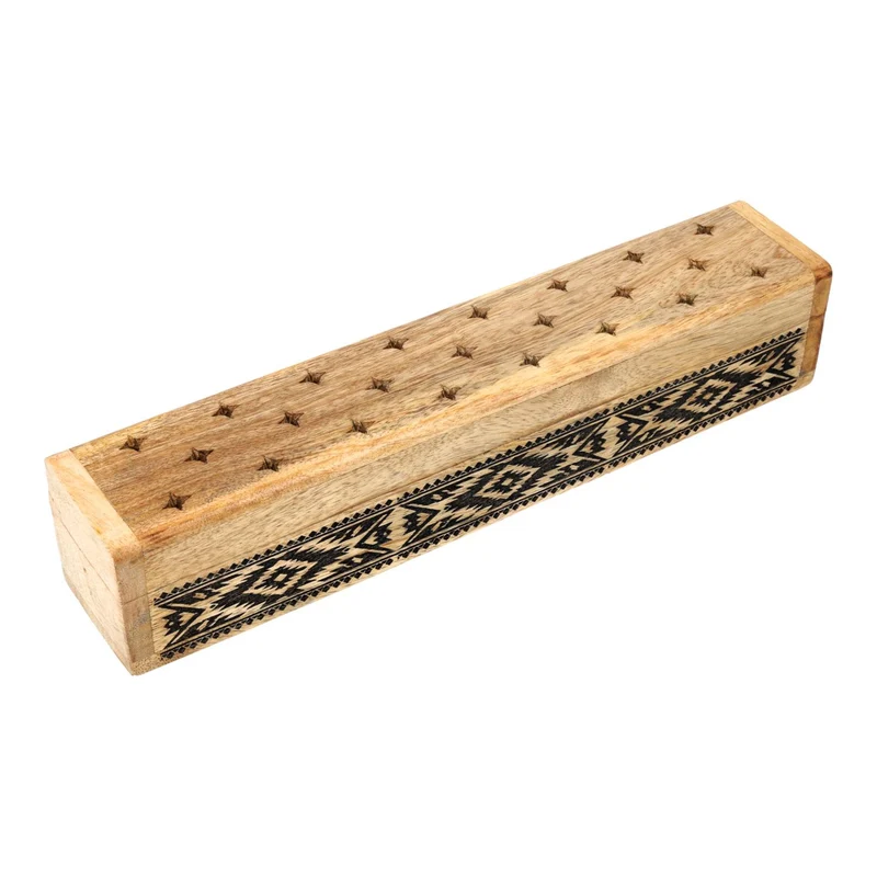 Wierookbrander kistje tribal mangohout