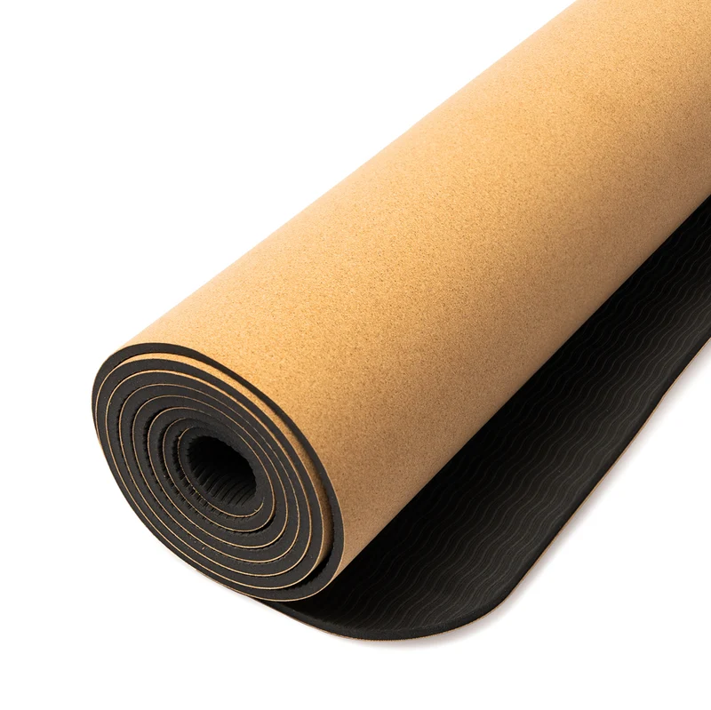 Yogi & Yogini Yogamat Cork / TPE lijnwerk Goddelijk Vrouwelijke