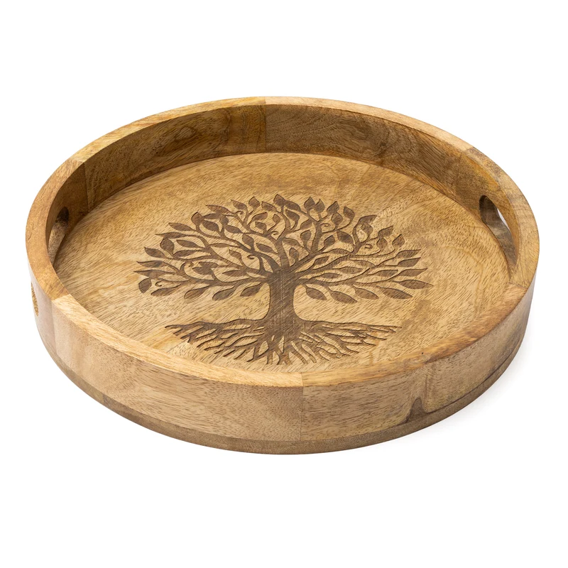 Dienblad Levensboom mangohout